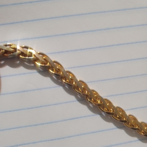 Vintage Necklace Gold Tone Braided Chain 24 Inches - Picture 2 of 5